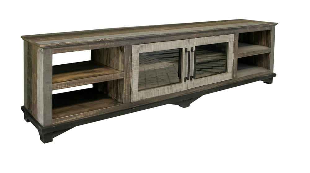 IFD - Loft Brown 2 Doors & Shelves, 93in TV Stand - IFD6441STN93 view 4