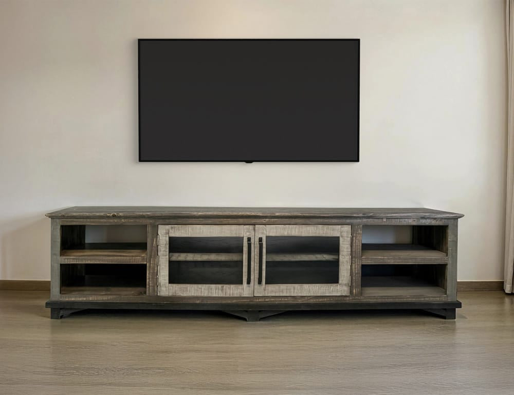 IFD - Loft Brown 2 Doors & Shelves, 93in TV Stand - IFD6441STN93 view 7