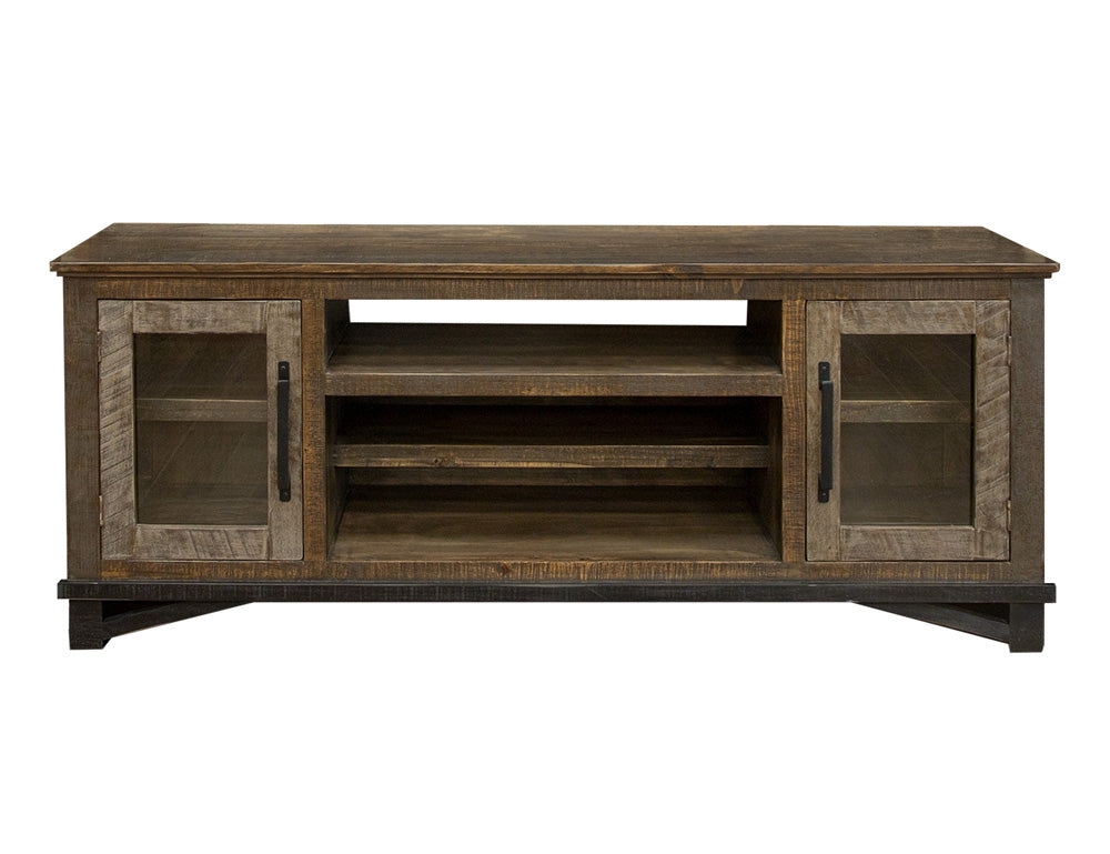 IFD - Loft Brown 2 Doors & Shelves, TV Stand for Wall Unit - IFD6441STN view 1