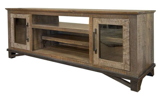 IFD - Loft Brown 2 Doors & Shelves, TV Stand for Wall Unit - IFD6441STN veiw 1