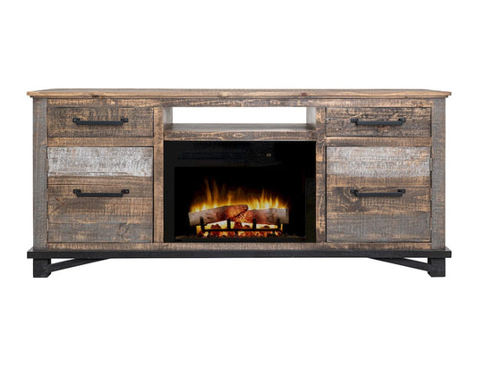 IFD  - Loft Brown  - 2 Drawer 2 Door Fireplace TV Stand 70"  - IFD6441EFP70 view 2