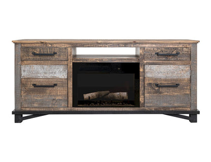 IFD  - Loft Brown  - 2 Drawer 2 Door Fireplace TV Stand 70"  - IFD6441EFP70 view 3