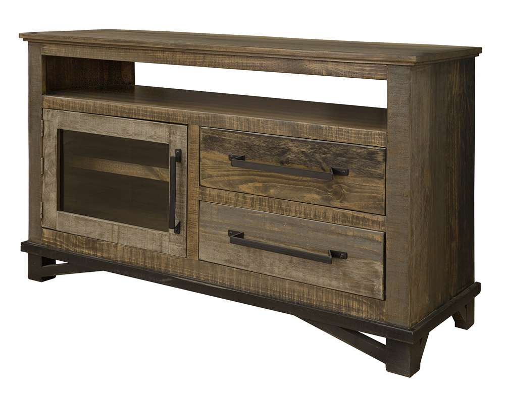 IFD - Loft Brown 2 Drawers, 1 Door, 52in TV Stand - IFD6441STN52 veiw 1