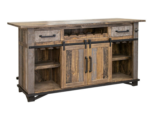IFD - Loft Brown 2 Drawers & 2 Doors, Bar - IFD6441BAR view 1