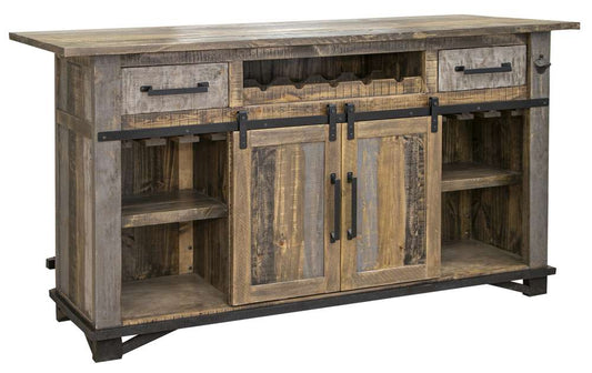 IFD - Loft Brown 2 Drawers & 2 Doors, Bar - IFD6441BAR veiw 1