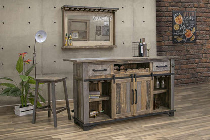 IFD - Loft Brown 2 Drawers & 2 Doors, Bar - IFD6441BAR veiw 3