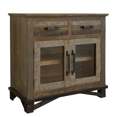 IFD - Loft Brown 2 Drawers 2 Doors, Server - IFD6441SVR veiw 1