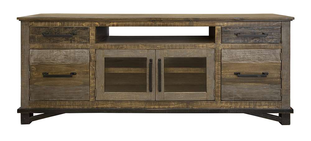 IFD - Loft Brown 2 Drawers, 4 Doors, 76in TV Stand - IFD6441STN76 veiw 1