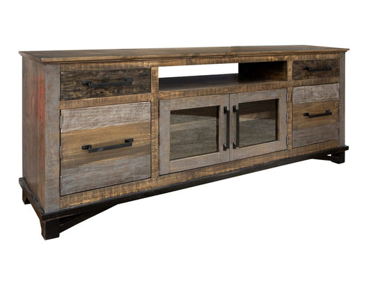IFD - Loft Brown 2 Drawers, 4 Doors, 76in TV Stand - IFD6441STN76 view 2