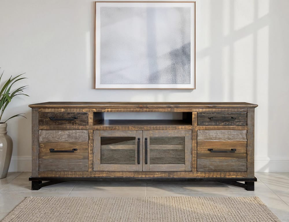 IFD - Loft Brown 2 Drawers, 4 Doors, 76in TV Stand - IFD6441STN76 view 3