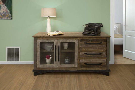 IFD - Loft Brown 3 Drawers, 2 Doors Buffet - IFD6441BFF60 veiw 2