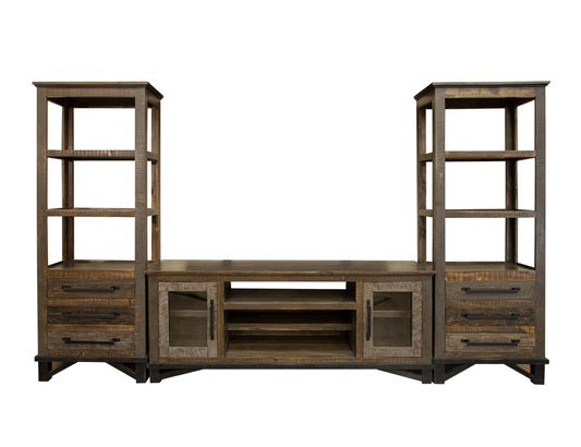 IFD - Loft Brown 3 Drawers Pier / Bookcase - IFD6441PIR view 2