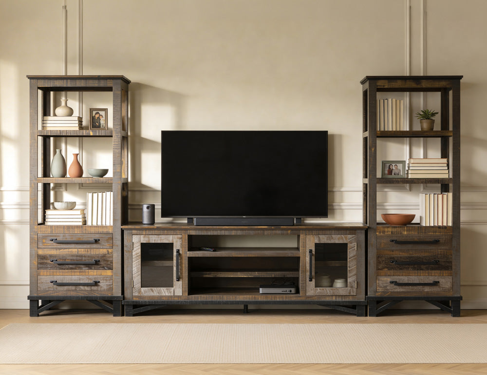 IFD - Loft Brown 3 Drawers Pier / Bookcase - IFD6441PIR view 3