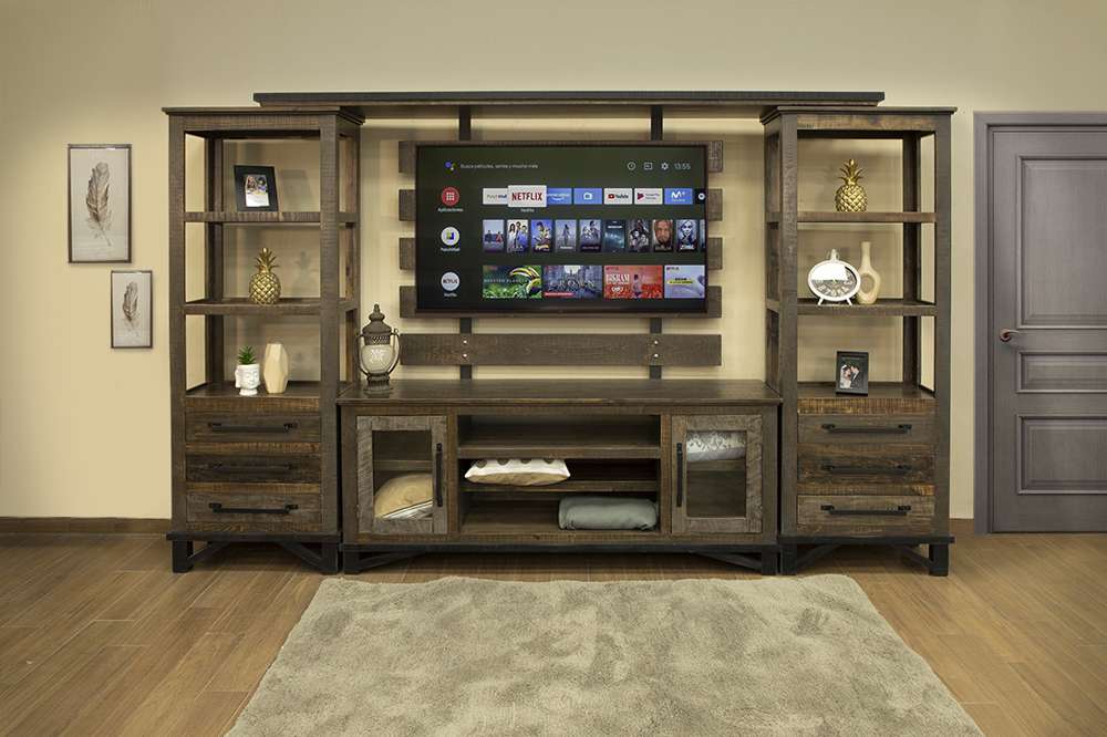 IFD - Loft Brown 3 Drawers Pier / Bookcase - IFD6441PIR veiw 2