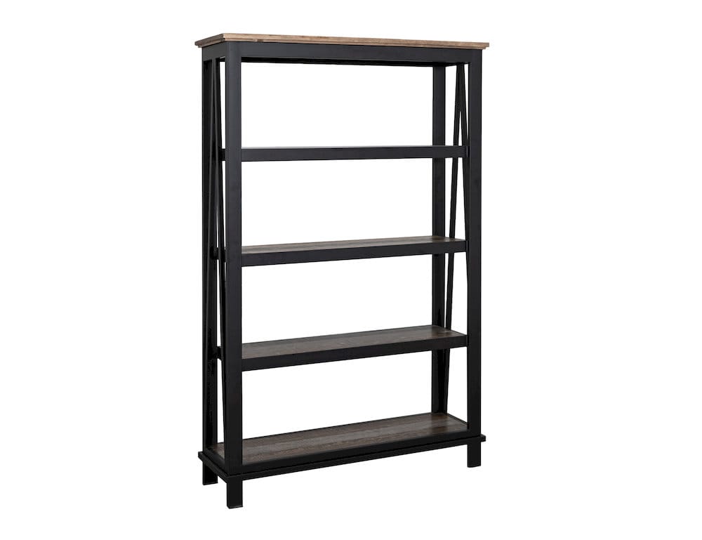 IFD  - Loft Brown  - 4 Shelves, Bookcase  - IFD6441BKS view 2