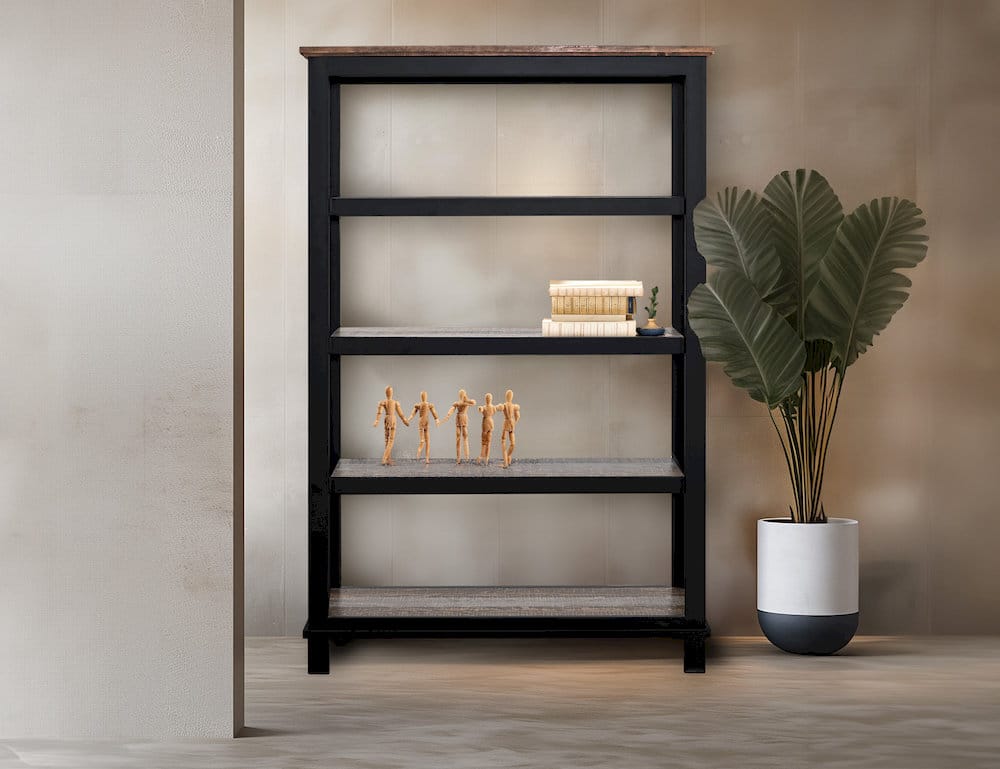 IFD  - Loft Brown  - 4 Shelves, Bookcase  - IFD6441BKS view 3