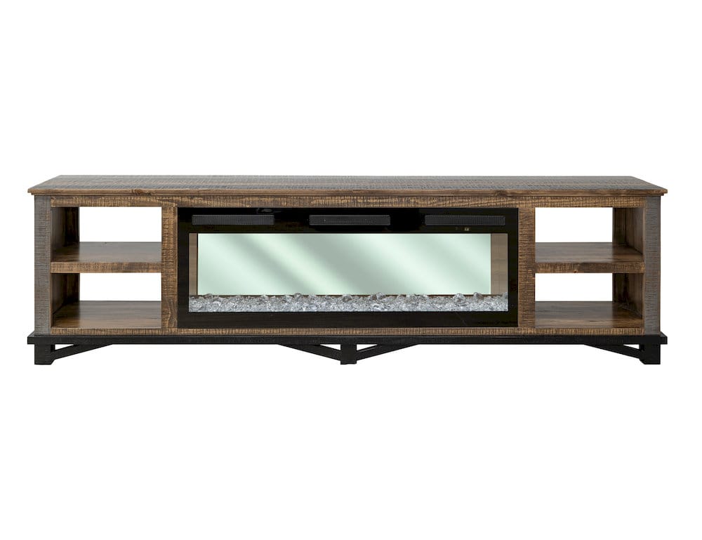 IFD  - Loft Brown  - 4 Shelves Fireplace TV Stand  - IFD6441EFP view 2
