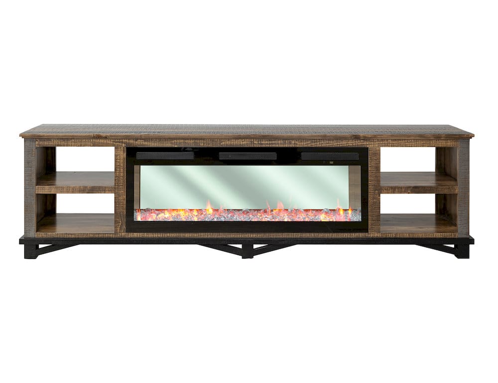 IFD  - Loft Brown  - 4 Shelves Fireplace TV Stand  - IFD6441EFP view 3