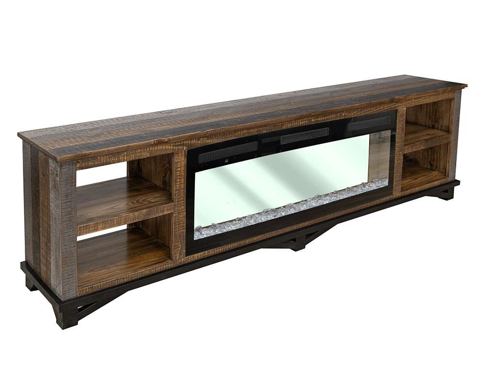 IFD - Loft Brown - 4 Shelves TV Stand & Electric Fireplace 50in - IFD-EFP50_IFD6441EFP veiw 1