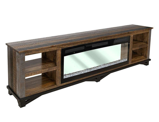 IFD - Loft Brown - 4 Shelves TV Stand & Electric Fireplace 50in - IFD-EFP50_IFD6441EFP veiw 1