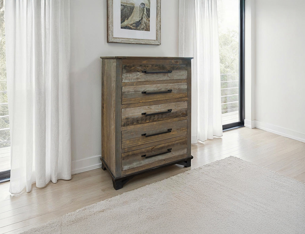 IFD - Loft Brown 5 Drawer, Chest - IFD6441CHT view 2