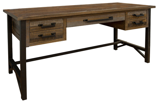 IFD - Loft Brown 5 Drawer Desk - IFD6441DSK view 2