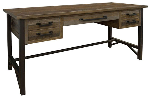 IFD - Loft Brown 5 Drawer Desk - IFD6441DSK veiw 1