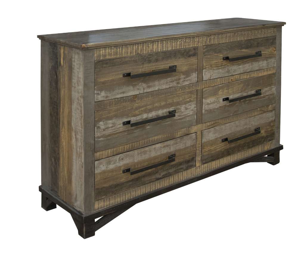 IFD - Loft Brown 6 Drawer, Dresser - IFD6441DSR veiw 1