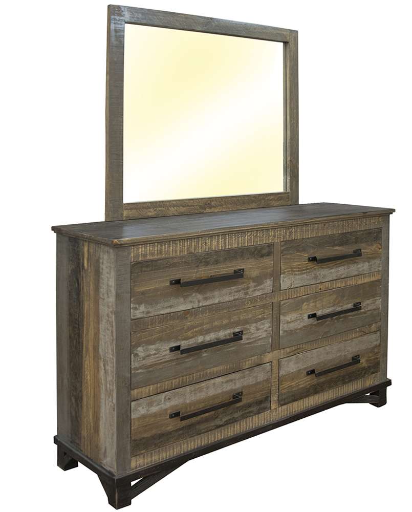 IFD - Loft Brown 6 Drawer, Dresser - IFD6441DSR veiw 2