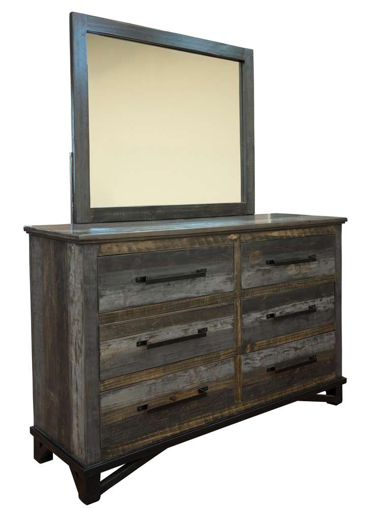 IFD - Loft Brown 6 Drawer, Dresser - IFD6441DSR veiw 3
