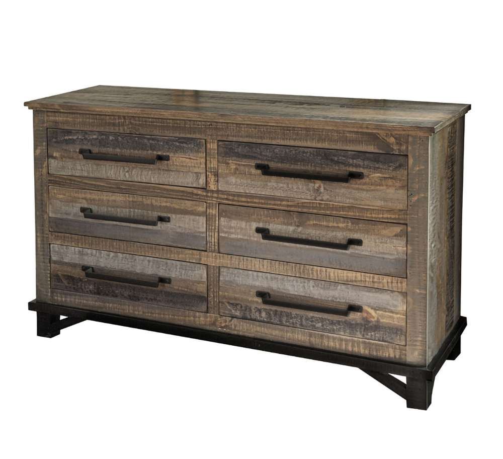 IFD - Loft Brown 6 Drawer, Dresser - IFD6441DSRSM veiw 1