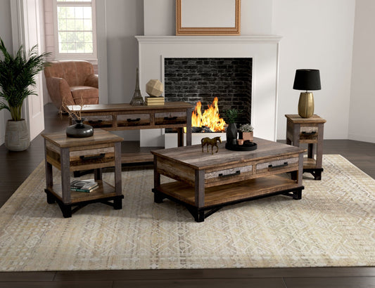 IFD - Loft Brown Chair Side Table 1 Drawer - IFD6441CST view 2