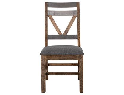 IFD - Loft Brown Chair w/Fabric Seat (Set of 2) - IFD6552CHR view 2