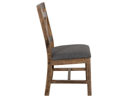 IFD - Loft Brown Chair w/Fabric Seat (Set of 2) - IFD6552CHR view 3