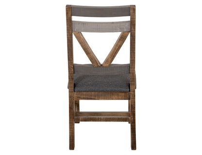 IFD - Loft Brown Chair w/Fabric Seat (Set of 2) - IFD6552CHR view 4