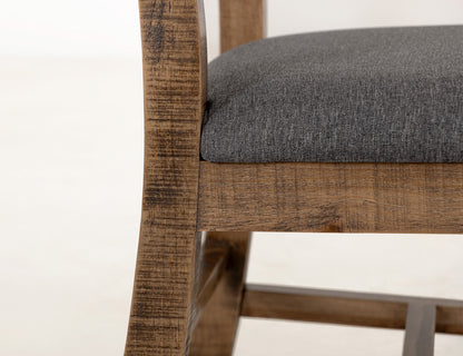 IFD - Loft Brown Chair w/Fabric Seat (Set of 2) - IFD6552CHR view 6