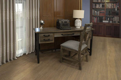 IFD - Loft Brown Chair w/Fabric Seat (Set of 2) - IFD6552CHR veiw 2