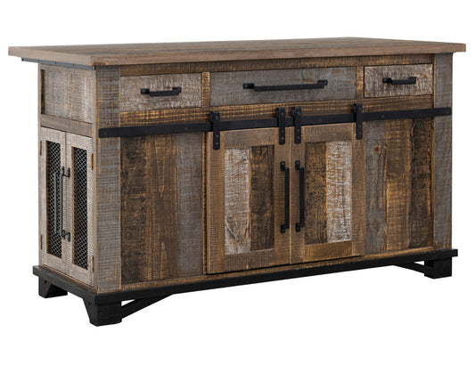 IFD - Loft Brown Kitchen Island 3 Drawers 6 Doors - IFD6441KSL view 1