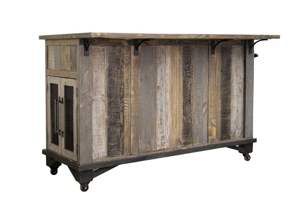 IFD - Loft Brown Kitchen Island 3 Drawers 6 Doors - IFD6441KSL veiw 4