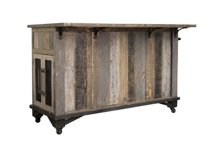 IFD - Loft Brown Kitchen Island 3 Drawers 6 Doors - IFD6441KSL veiw 4