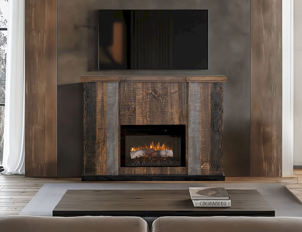 IFD - Loft Brown Matel Fireplace - IFD6441CNSFP view 2