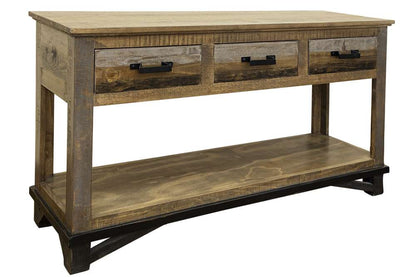 IFD - Loft Brown Sofa Table 3 Drawers - IFD6441SOF veiw 1