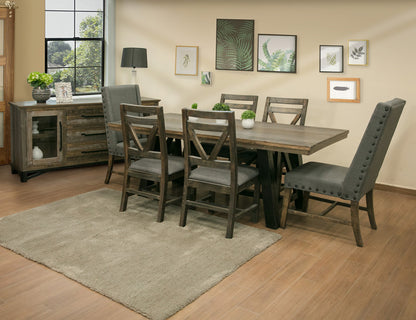 IFD - Loft Brown Uph. Chair w/ Fabric (Set of 2) - IFD6551CHR view 3