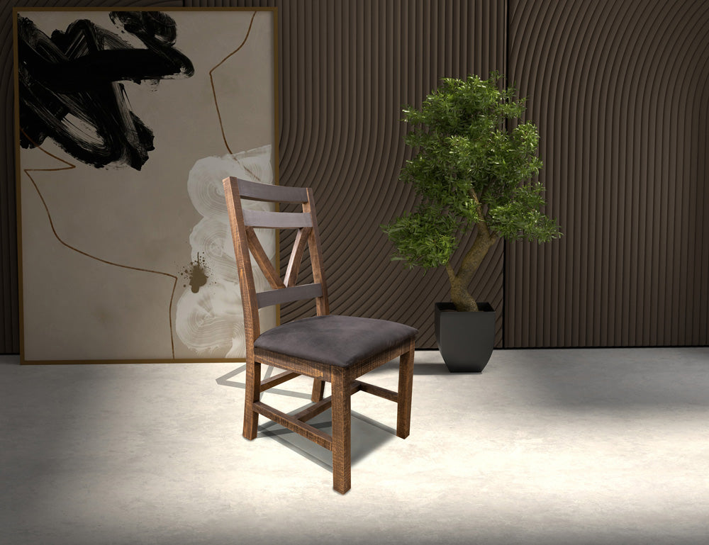 IFD - Loft Brown - Upholstered Seat Wooden Chair (Set of 2) - IFD6443CHR view 2