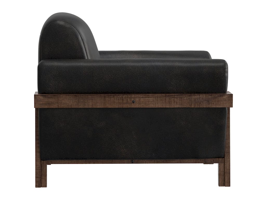 IFD  - Loft Brown  - Wooden Frame & Base, Armchair  - Black  - IUP644-ACH-216 view 3