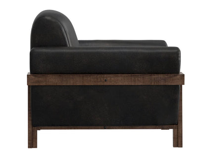 IFD  - Loft Brown  - Wooden Frame & Base, Armchair  - Black  - IUP644-ACH-216 view 3