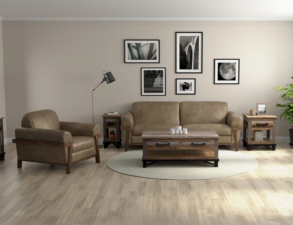 IFD  - Loft Brown  - Wooden Frame & Base, Armchair  - Brown  - IUP644-ACH-201 view 4