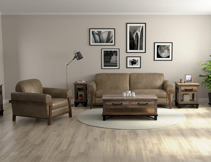 IFD  - Loft Brown  - Wooden Frame & Base, Armchair  - Brown  - IUP644-ACH-201 view 4