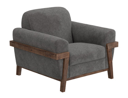 IFD - Loft Brown - Wooden Frame & Base, Armchair - IUP644-ACH-121 view 1