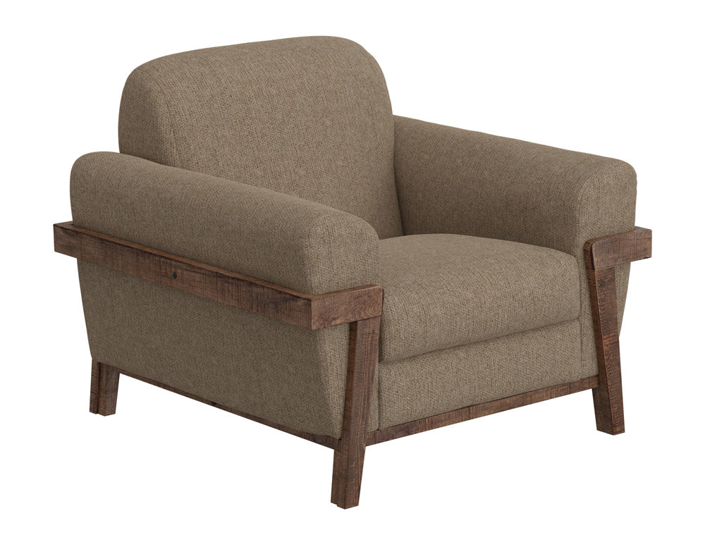 IFD - Loft Brown - Wooden Frame & Base, Armchair - IUP644-ACH-152 view 1